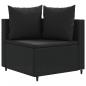 Preview: 10-tlg. Garten-Sofagarnitur mit Kissen Schwarz Poly Rattan