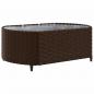 Preview: 4-tlg. Garten-Sofagarnitur mit Kissen Braun Poly Rattan