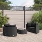 Preview: ARDEBO.de - 5-tlg. Garten-Sofagarnitur mit Kissen Schwarz Poly Rattan