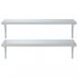 Preview: Wandregale 2 Stk. 100x40 cm Silbern Edelstahl