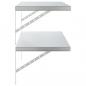 Preview: Wandregale 2 Stk. 100x40 cm Silbern Edelstahl