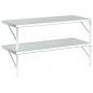 Preview: Wandregale 2 Stk. 100x40 cm Silbern Edelstahl