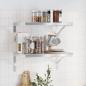 Preview: ARDEBO.de - Wandregale 2 Stk. 50x30 cm Silbern Edelstahl