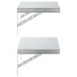 Preview: Wandregale 2 Stk. 50x30 cm Silbern Edelstahl