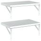 Preview: Wandregale 2 Stk. 50x30 cm Silbern Edelstahl