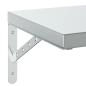 Preview: Wandregale 2 Stk. 50x30 cm Silbern Edelstahl