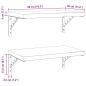 Preview: Wandregale 2 Stk. 50x30 cm Silbern Edelstahl