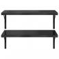 Preview: Wandregale 2 Stk. 75x40 cm Schwarz Edelstahl