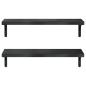 Preview: Wandregale 2 Stk. 75x23,5 cm Schwarz Edelstahl