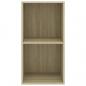 Preview: Bücherregal 2 Fächer Sonoma-Eiche 40x30x76,5 cm Holzwerkstoff