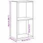 Preview: Bücherregal 2 Fächer Sonoma-Eiche 40x30x76,5 cm Holzwerkstoff