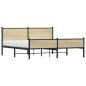 Preview: Metallbett ohne Matratze Sonoma-Eiche 183x213 cm