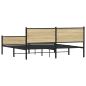 Preview: Metallbett ohne Matratze Sonoma-Eiche 183x213 cm
