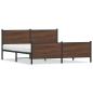 Preview: Metallbett ohne Matratze Braun Eichen-Optik 180x200 cm