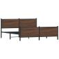 Preview: Metallbett ohne Matratze Braun Eichen-Optik 180x200 cm