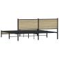 Preview: Metallbett ohne Matratze Sonoma-Eiche 183x213 cm