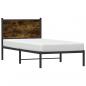 Preview: Metallbett ohne Matratze Räuchereiche 75x190 cm