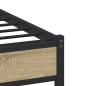 Preview: Metallbett ohne Matratze Sonoma-Eiche 100x190 cm