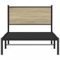 Preview: Metallbett ohne Matratze Sonoma-Eiche 107x203 cm