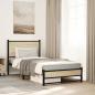 Preview: ARDEBO.de - Metallbett ohne Matratze Sonoma-Eiche 80x200 cm