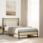 Preview: ARDEBO.de - Metallbett ohne Matratze Sonoma-Eiche 107x203 cm