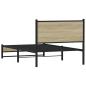 Preview: Metallbett ohne Matratze Sonoma-Eiche 107x203 cm