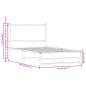 Preview: Metallbett ohne Matratze Sonoma-Eiche 107x203 cm