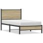 Preview: Metallbett ohne Matratze Sonoma-Eiche 90x200 cm