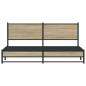 Preview: Metallbett ohne Matratze Sonoma-Eiche 160x200 cm