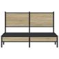 Preview: Metallbett ohne Matratze Sonoma-Eiche 140x190 cm