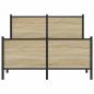 Preview: Metallbett ohne Matratze Sonoma-Eiche 120x190 cm