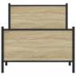 Preview: Metallbett ohne Matratze Sonoma-Eiche 90x200 cm