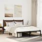 Preview: Metallbett ohne Matratze Braun Eichen-Optik 140x190 cm