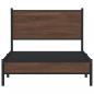 Preview: Metallbett ohne Matratze Braun Eichen-Optik 107x203 cm