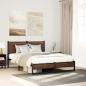 Preview: ARDEBO.de - Metallbett ohne Matratze Braun Eichen-Optik 137x190 cm