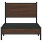 Preview: Metallbett ohne Matratze Braun Eichen-Optik 80x200 cm