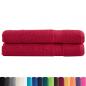 Preview: Premium-Saunatücher SOLUND 2 Stk. Rot 80x200 cm 600 g/m²