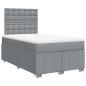 Preview: Boxspringbett mit Matratze Hellgrau 120x200 cm Stoff