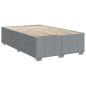 Preview: Boxspringbett mit Matratze Hellgrau 120x200 cm Stoff