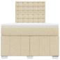 Preview: Boxspringbett mit Matratze Creme 120x200 cm Stoff