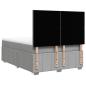 Preview: Boxspringbett mit Matratze Hellgrau 140x190 cm Stoff
