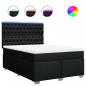 Preview: Boxspringbett mit Matratze Schwarz 140x200 cm Stoff