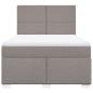 Preview: Boxspringbett mit Matratze Taupe 160x200 cm Stoff
