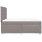Preview: Boxspringbett mit Matratze Taupe 160x200 cm Stoff