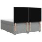 Preview: Boxspringbett mit Matratze Hellgrau 180x200 cm Stoff