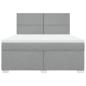 Preview: Boxspringbett mit Matratze Hellgrau 180x200 cm Stoff