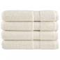 Preview: ARDEBO.de - Premium-Handtücher SOLUND 4 Stk. Cremeweiß 100x200 cm 600 g/m²