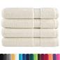Preview: Premium-Handtücher SOLUND 4 Stk. Cremeweiß 100x200 cm 600 g/m²