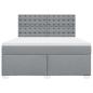 Preview: Boxspringbett mit Matratze Hellgrau 180x200 cm Stoff