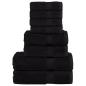 Preview: 8 tlg. Premium-Handtuch-Set SOLUND Schwarz 600 g/m²